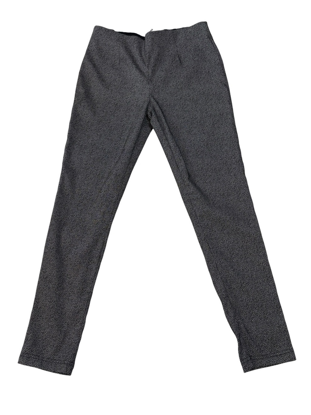 Calvin Klein Black and White Chevron Knit Pants, Size 10, Ponte Skinny